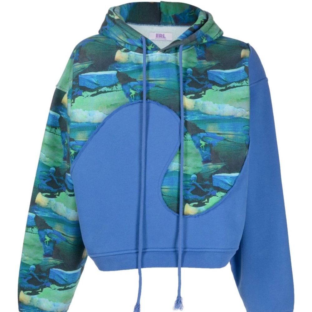 ERL abstract-print long-sleeved hoodie